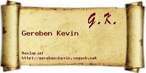 Gereben Kevin névjegykártya